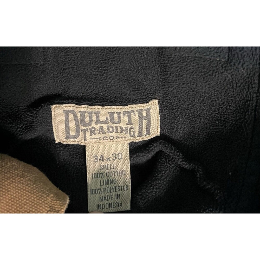 Duluth Trading Co. Mens Brown Fire Hose Fleece-Lined Relaxed Fit Pants Workwear - Picture 7 of 8